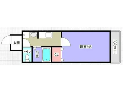 サンライズ大和田(1K/4階)の間取り写真