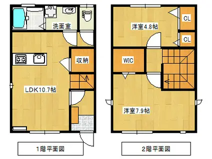 メゾンド ベル イル(2LDK/1階)の間取り写真