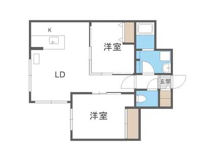 E-HORIZON N17(2LDK/4階)の間取り写真