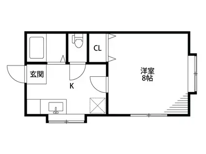 ポケットハウス(1K/2階)の間取り写真