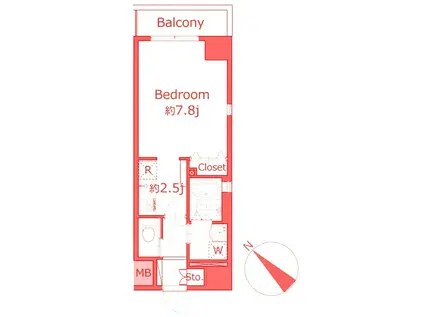 ＪＲ京浜東北線 鶴見駅 徒歩3分 9階建 築17年(ワンルーム/7階)の間取り写真