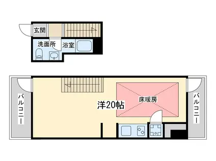 ベルニーニ南森町(1LDK/4階)の間取り写真