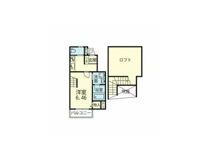 ホワイトステージ八王寺(1SK/2階)の間取り写真