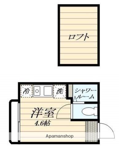 ポンデロッサ江川A棟(ワンルーム/1階)の間取り写真