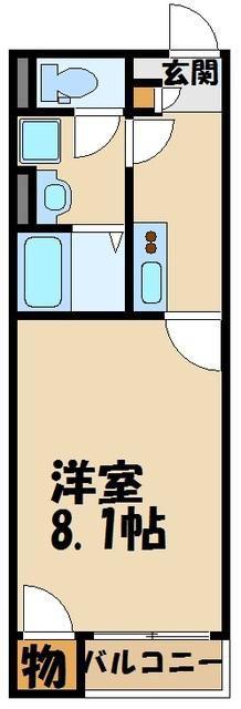 レオネクストパレット(1K/2階)の間取り写真