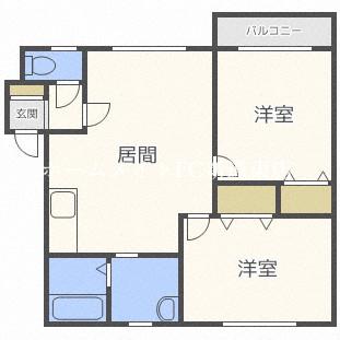 メゾンドルセ(2LDK/2階)の間取り写真