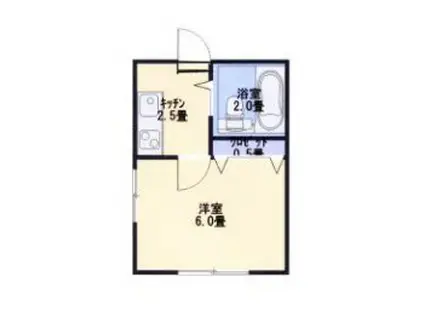 マービー初石(1K/1階)の間取り写真