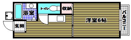 コスモハイツエコー(1K/2階)の間取り写真