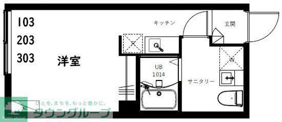 NOVEL COURT 西新井(ワンルーム/3階)の間取り写真