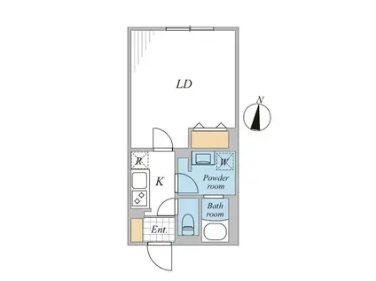 LEGALAND桜新町ANNEX(1K/2階)の間取り写真
