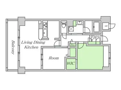ヴィアソーレ江坂(1SLDK/3階)の間取り写真