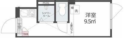 ノースヒル新宿ウエスト(ワンルーム/2階)の間取り写真