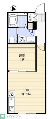 FENICE HAKURAKU(1LDK/1階)の間取り写真