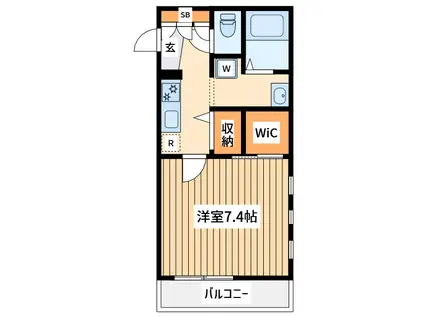 ステラマリス横浜2(1K/2階)の間取り写真