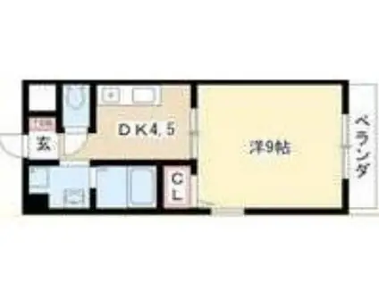 マ・メゾン・リヴェール(1DK/2階)の間取り写真