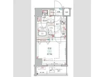 クレヴィスタ中野新橋II(1K/8階)の間取り写真