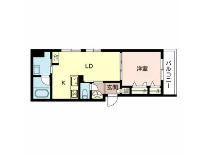 CURIAS(1LDK/2階)の間取り写真