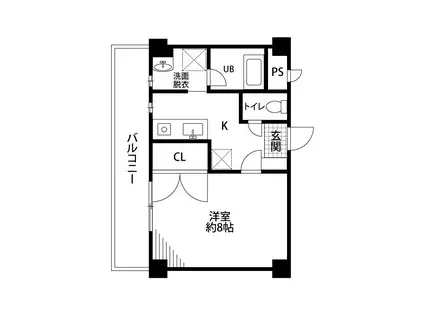 セントラルコート上大川前(1K/3階)の間取り写真