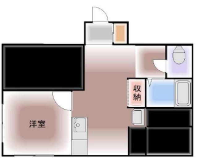 サントミ保木間マンション(1K/5階)の間取り写真