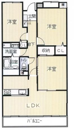 パークハウス神立(2LDK/4階)の間取り写真