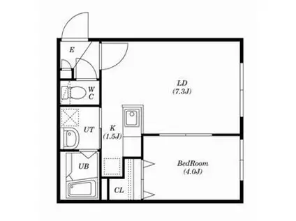 TSUBAKI SQUARE静修学園前(1LDK/1階)の間取り写真