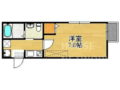 ブライトハイムD棟(1K/4階)の間取り写真