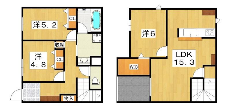 MAISON DE M&C(3LDK/1階)の間取り写真