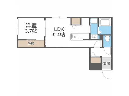 LIISA桑園(1LDK/1階)の間取り写真
