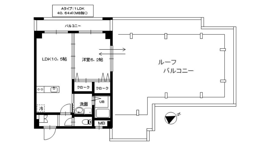 ヒルズY・K(1LDK/5階)の間取り写真