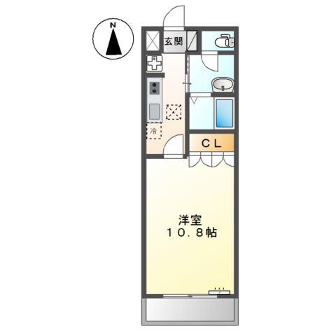 IVY COURT(1K/1階)の間取り写真