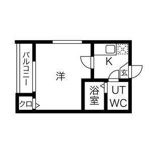 ポルテ星宮(1K/1階)の間取り写真