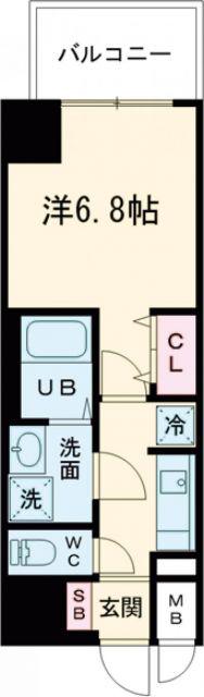 S-RESIDENCE志賀本通DEARLY(1K/3階)の間取り写真