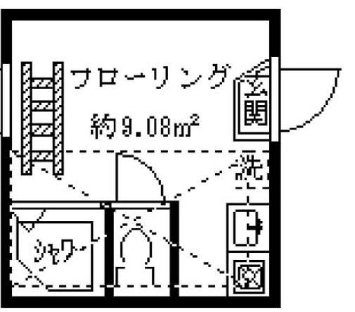 フェリスダリア(ワンルーム/1階)の間取り写真