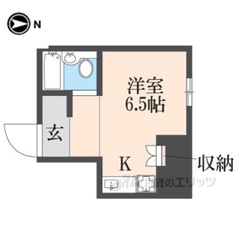 ルピエ四条(ワンルーム/9階)の間取り写真