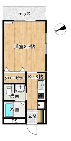 ノアーチ(1K/3階)の間取り写真