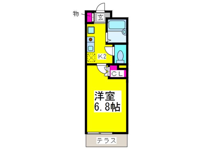 コンフォートMIKUNI(1K/1階)の間取り写真