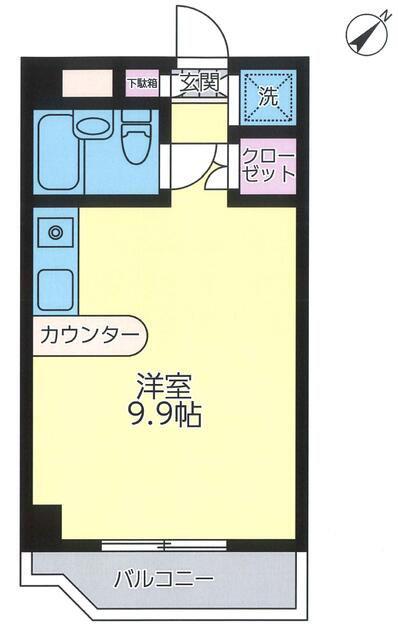 ムーブメントURD百合ヶ丘(ワンルーム/2階)の間取り写真