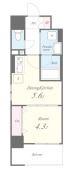 RESIDENCE OMIYA HIKAWASANDO(1DK/6階)の間取り写真