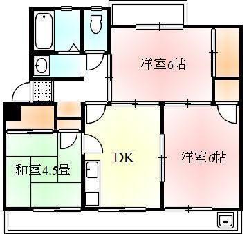 村上マンション(3DK/1階)の間取り写真