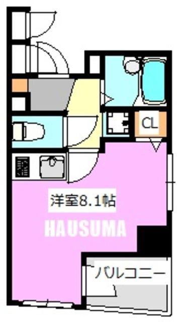 プリズムスクエア本駒込(ワンルーム/12階)の間取り写真