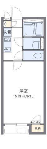 クレイノ光彩サウス(1K/2階)の間取り写真