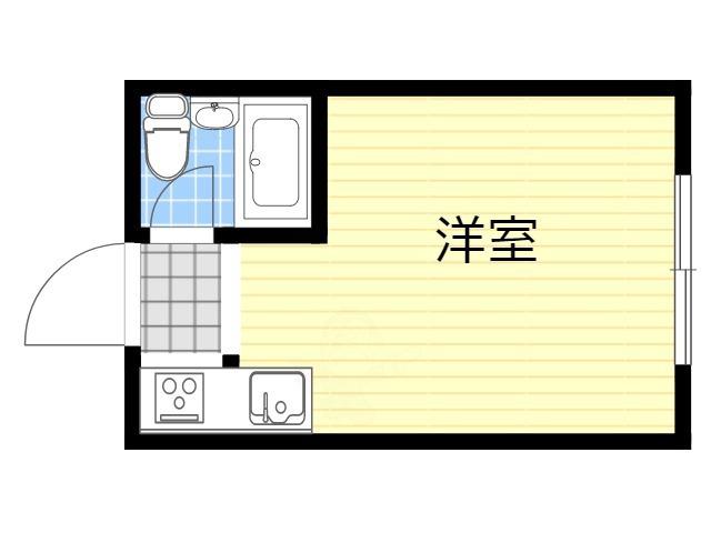 エンゼルハイム(ワンルーム/3階)の間取り写真