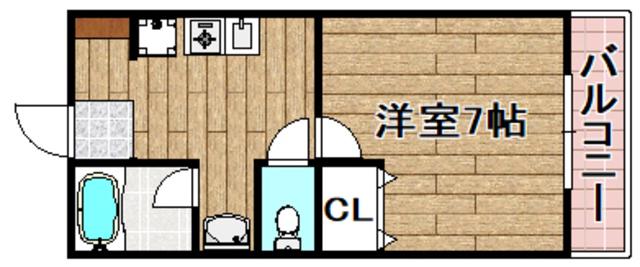 MS2002(1K/3階)の間取り写真