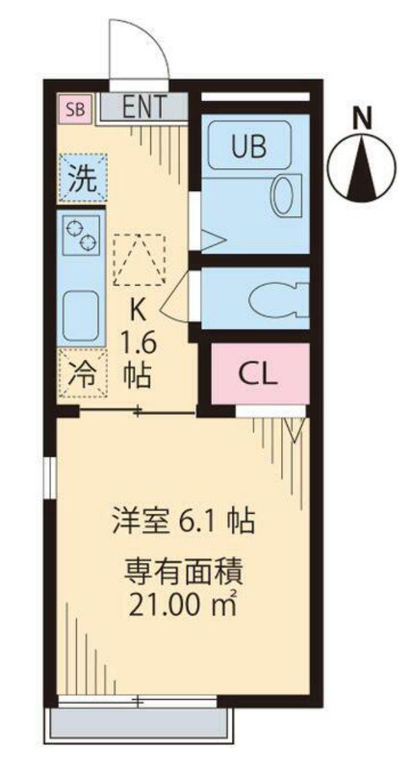 トーマ目白中落合(1K/2階)の間取り写真