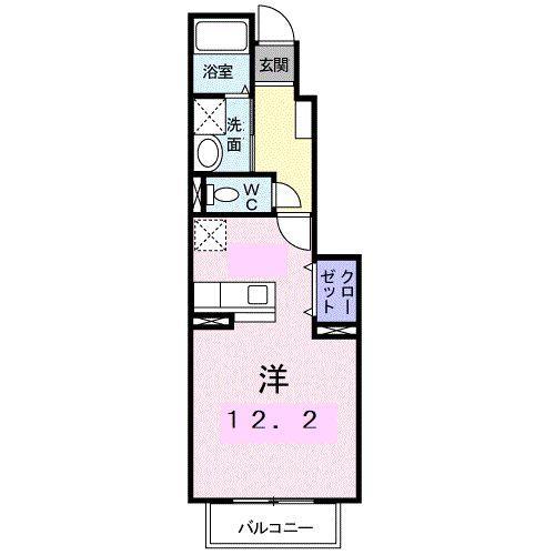 メゾンドピーノ(ワンルーム/1階)の間取り写真
