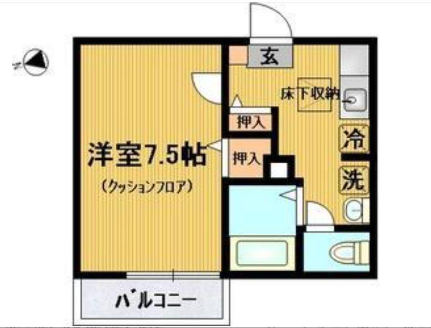 フローラ桜上水(1K/1階)の間取り写真