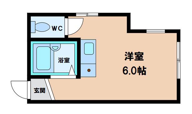 プレアール長居西II(ワンルーム/4階)の間取り写真