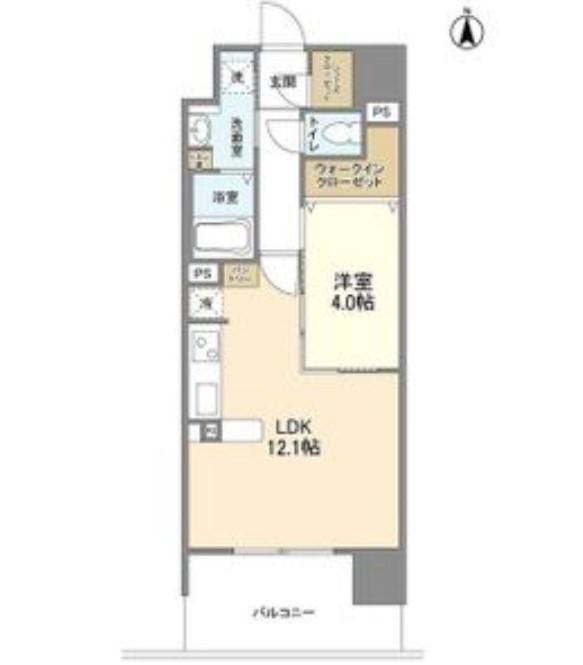 ハイラインⅢ(1LDK/14階)の間取り写真