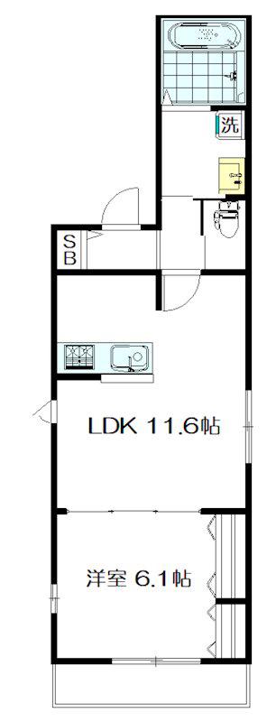 ラ・レコルト荻窪(1LDK/4階)の間取り写真