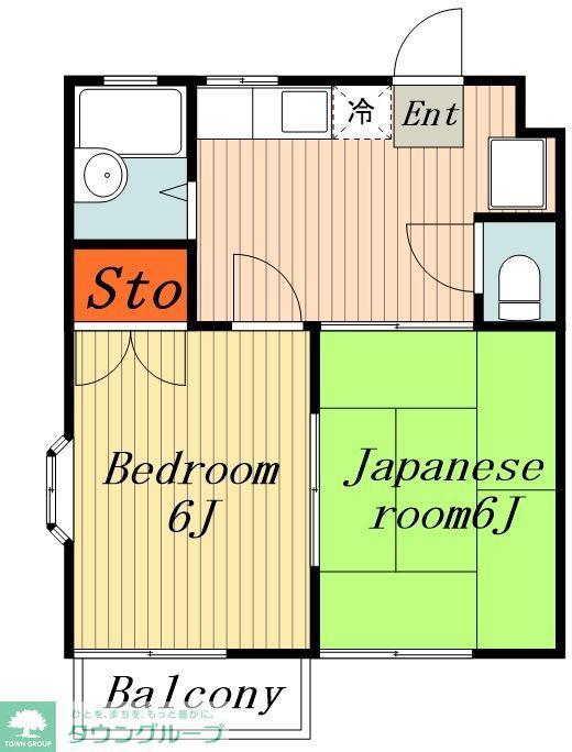 NSハイツ(2DK/1階)の間取り写真